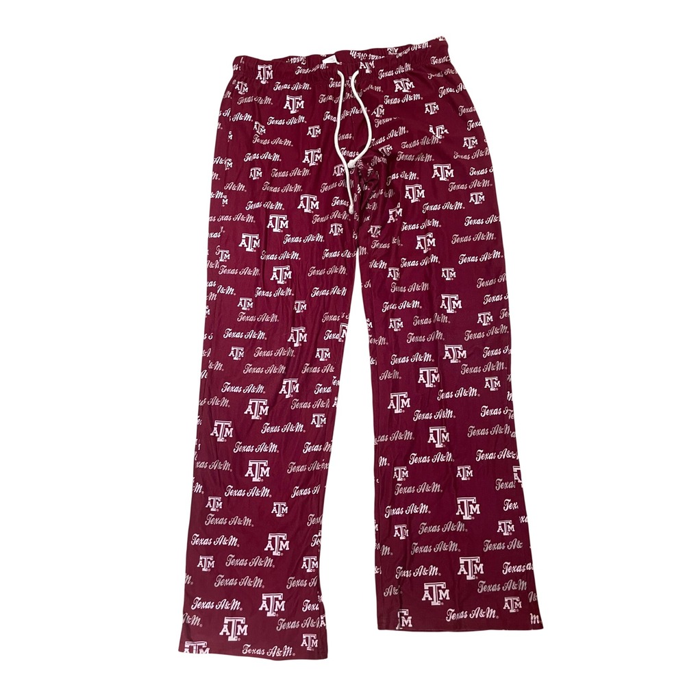 Concepts Sport Texas A&M Aggies Pajama Pants Maroon White Logo Print Small